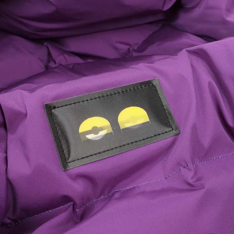 Fendi Purple Puffer Jacket, Size 44 Paars