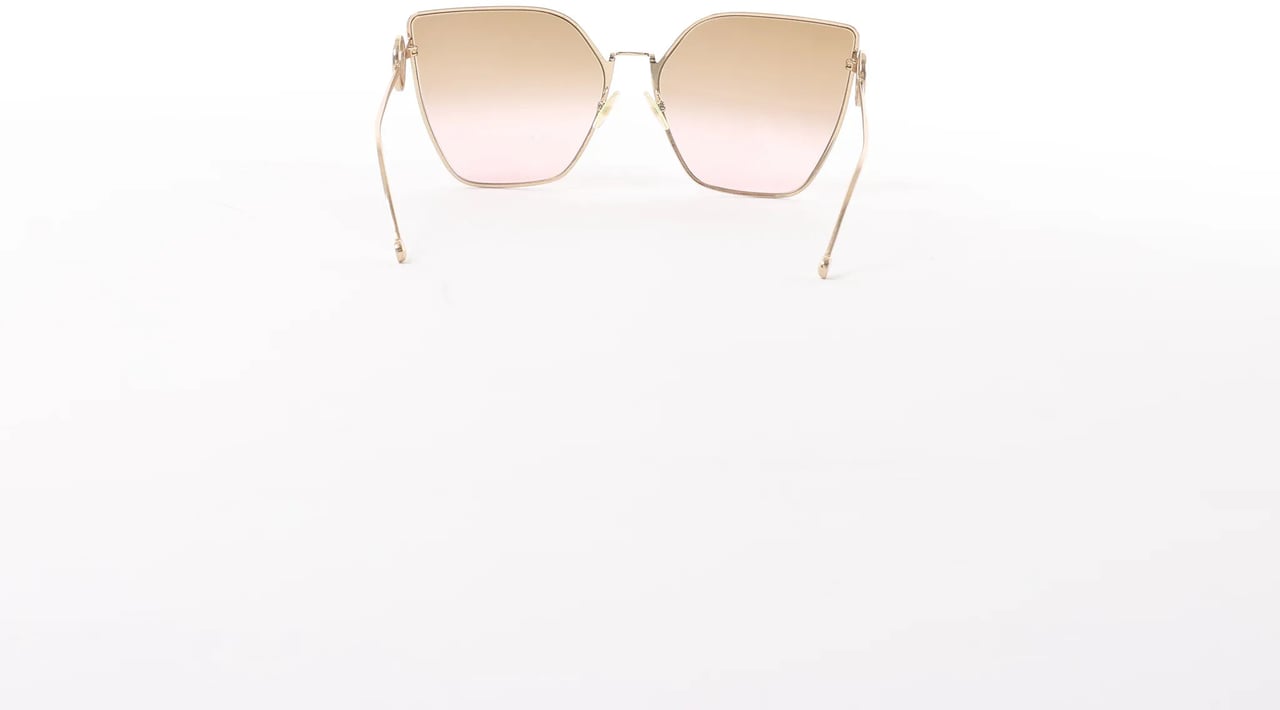Fendi Fendi Oversized Cat-eye Sunglasses in Gold Metal FF0323/S Divers