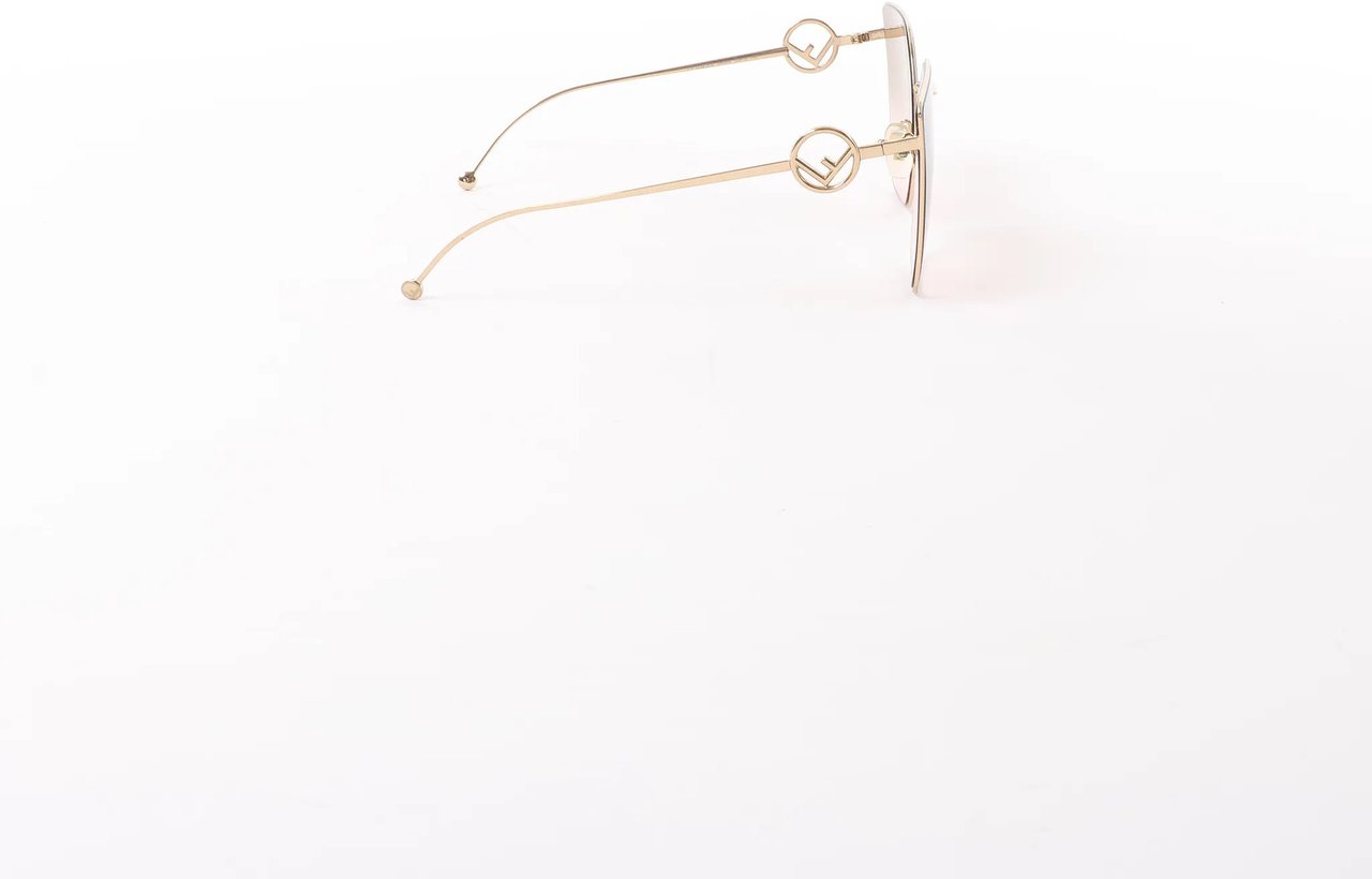 Fendi Fendi Oversized Cat-eye Sunglasses in Gold Metal FF0323/S Divers