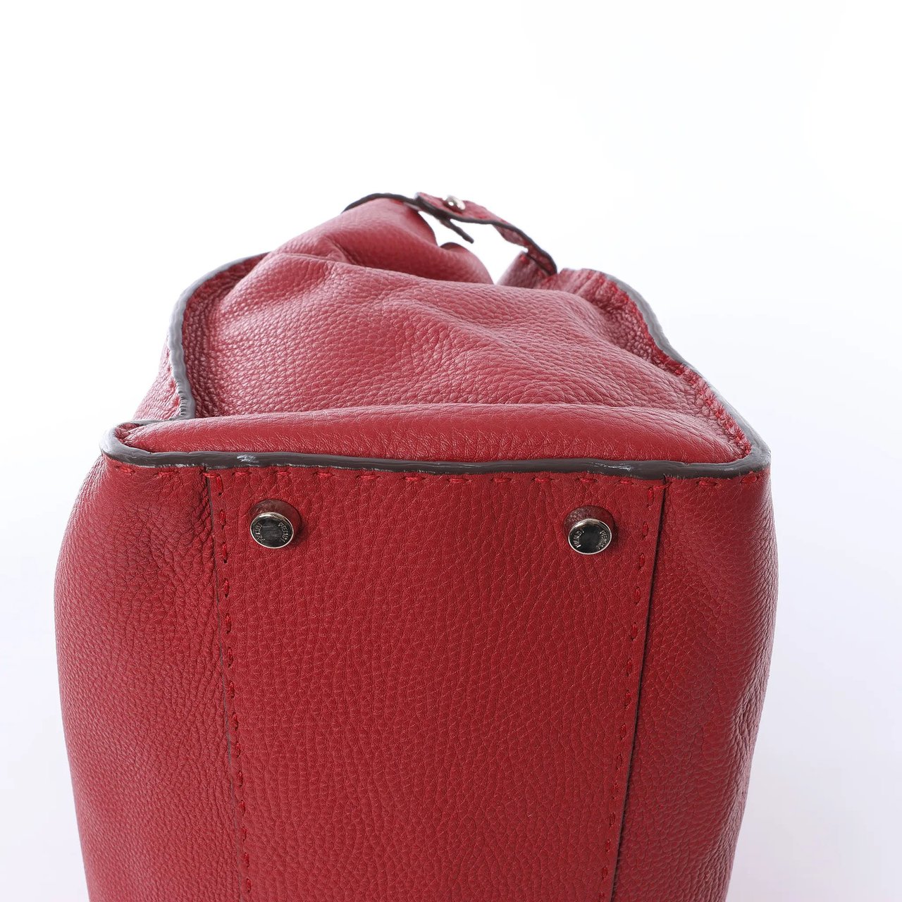 Fendi Peekaboo Large Selleria Leather 2Way Handbag in Red 8BN210 Divers