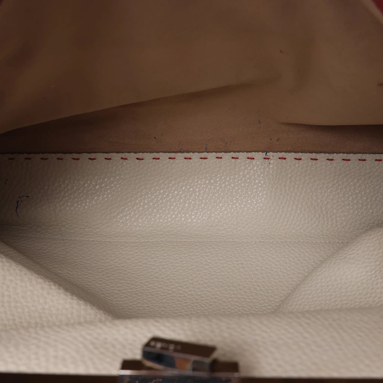 Fendi Peekaboo Large Selleria Leather 2Way Handbag in Red 8BN210 Divers