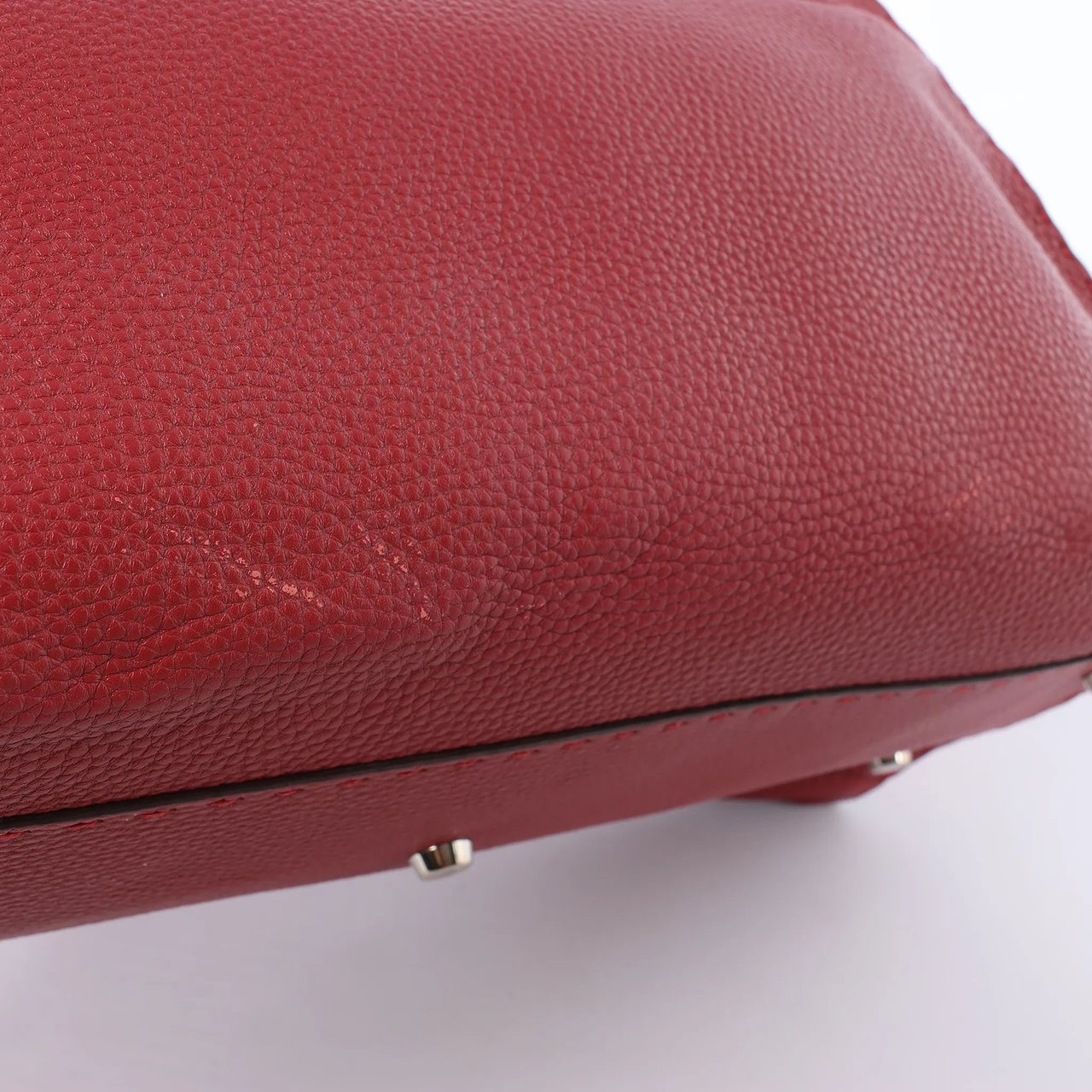 Fendi Peekaboo Large Selleria Leather 2Way Handbag in Red 8BN210 Divers
