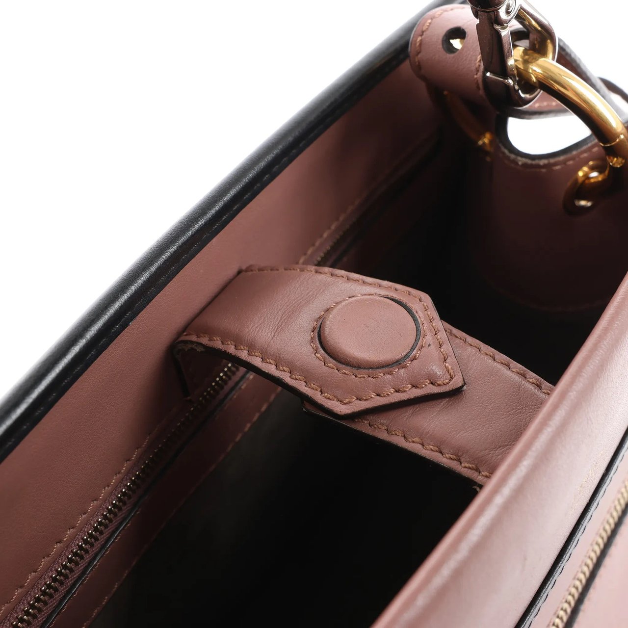 Fendi Runaway Leather 2Way Handbag in Pink 8BH344 Roze