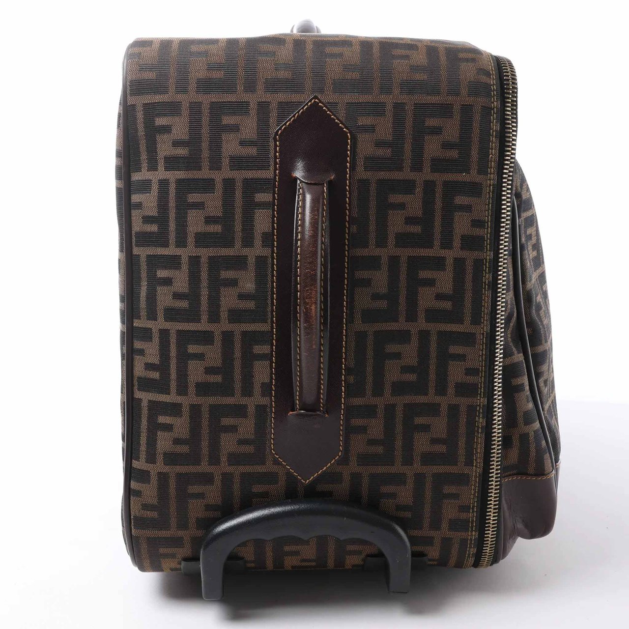 Fendi Zucca Canvas & Leather Travel Bag in Brown Bruin