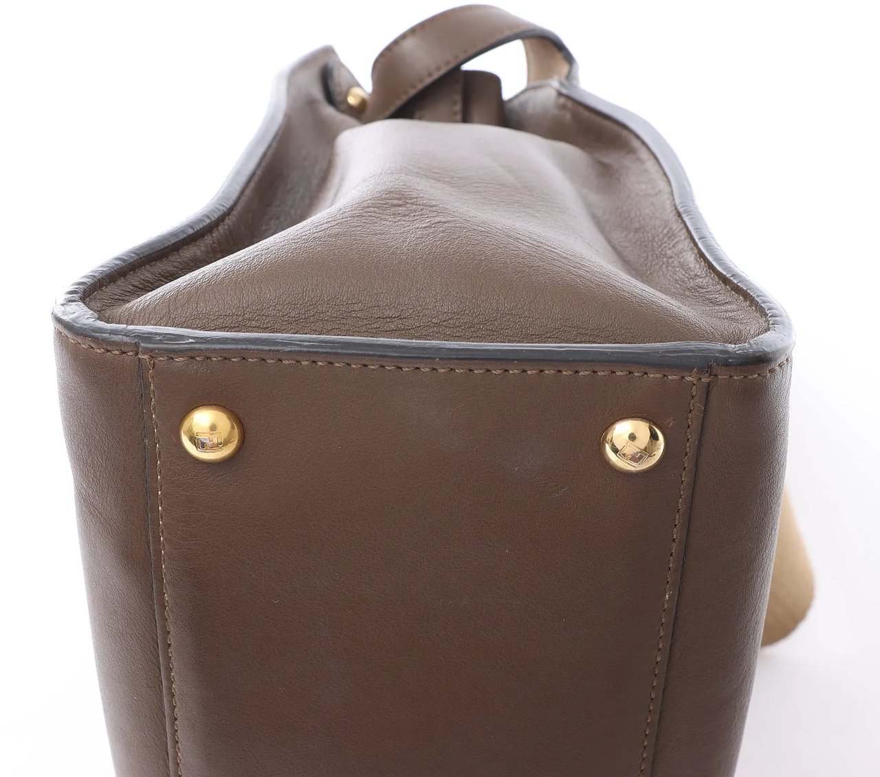 Fendi Peekaboo X-light Leather 2Way Handbag in Brown 8BN310 Bruin