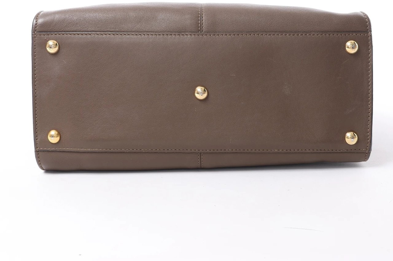 Fendi Peekaboo X-light Leather 2Way Handbag in Brown 8BN310 Bruin