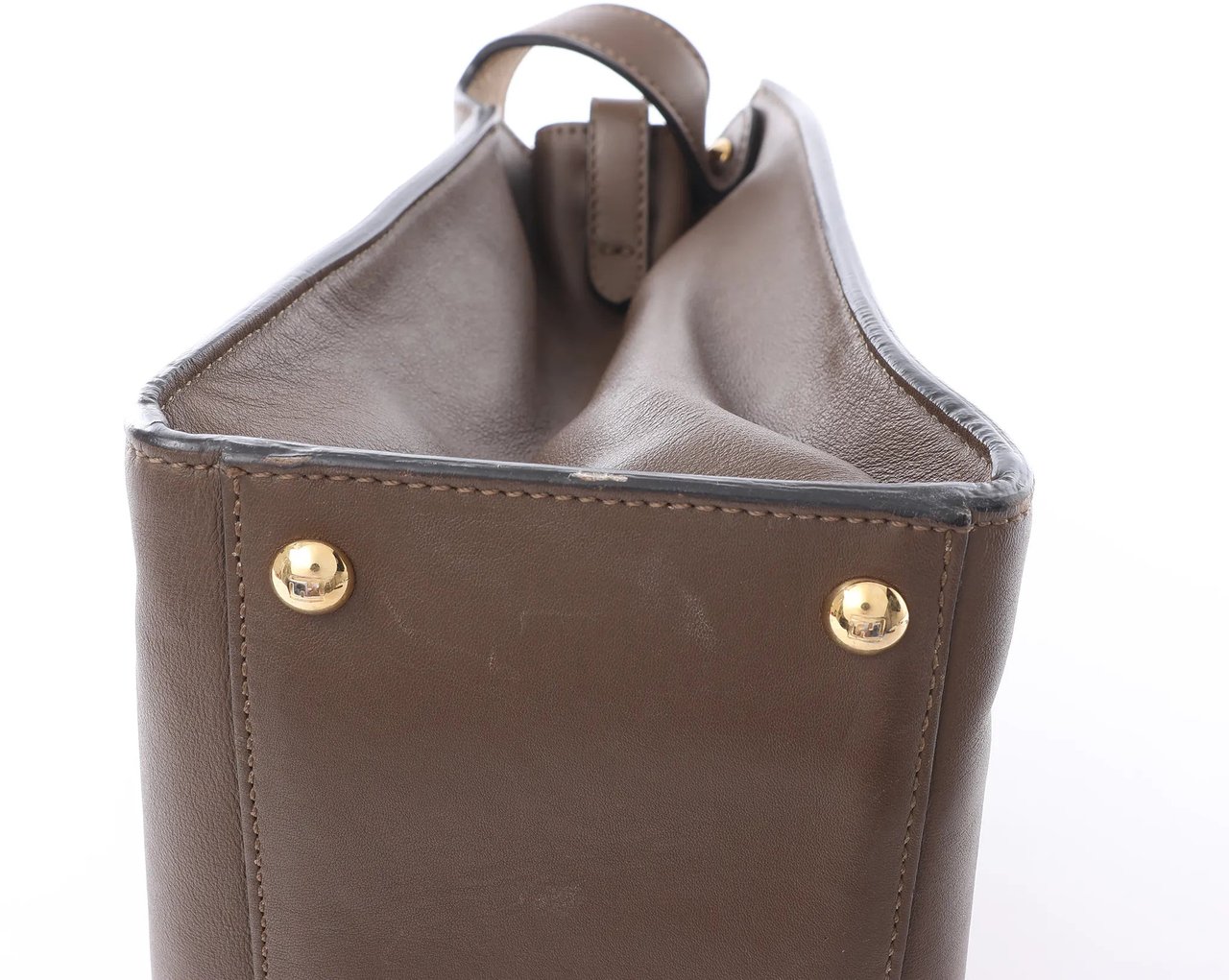 Fendi Peekaboo X-light Leather 2Way Handbag in Brown 8BN310 Bruin