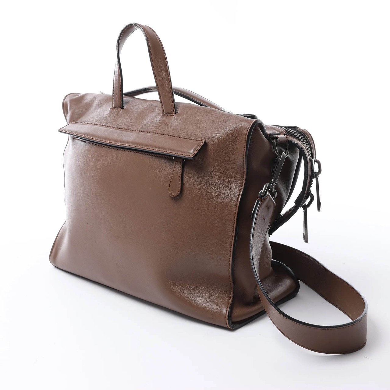 Fendi Lui Urban Leather 2Way Handbag in Brown 7VA400 Bruin