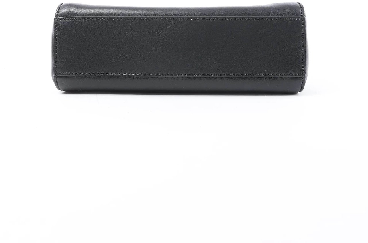 Fendi Peekaboo Mini Leather 2Way Handbag in Black 8BN227 Zwart
