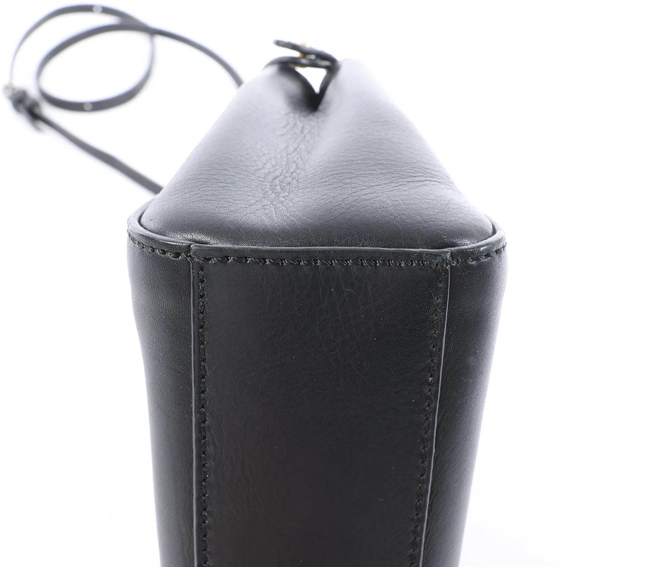Fendi Peekaboo Mini Leather 2Way Handbag in Black 8BN227 Zwart