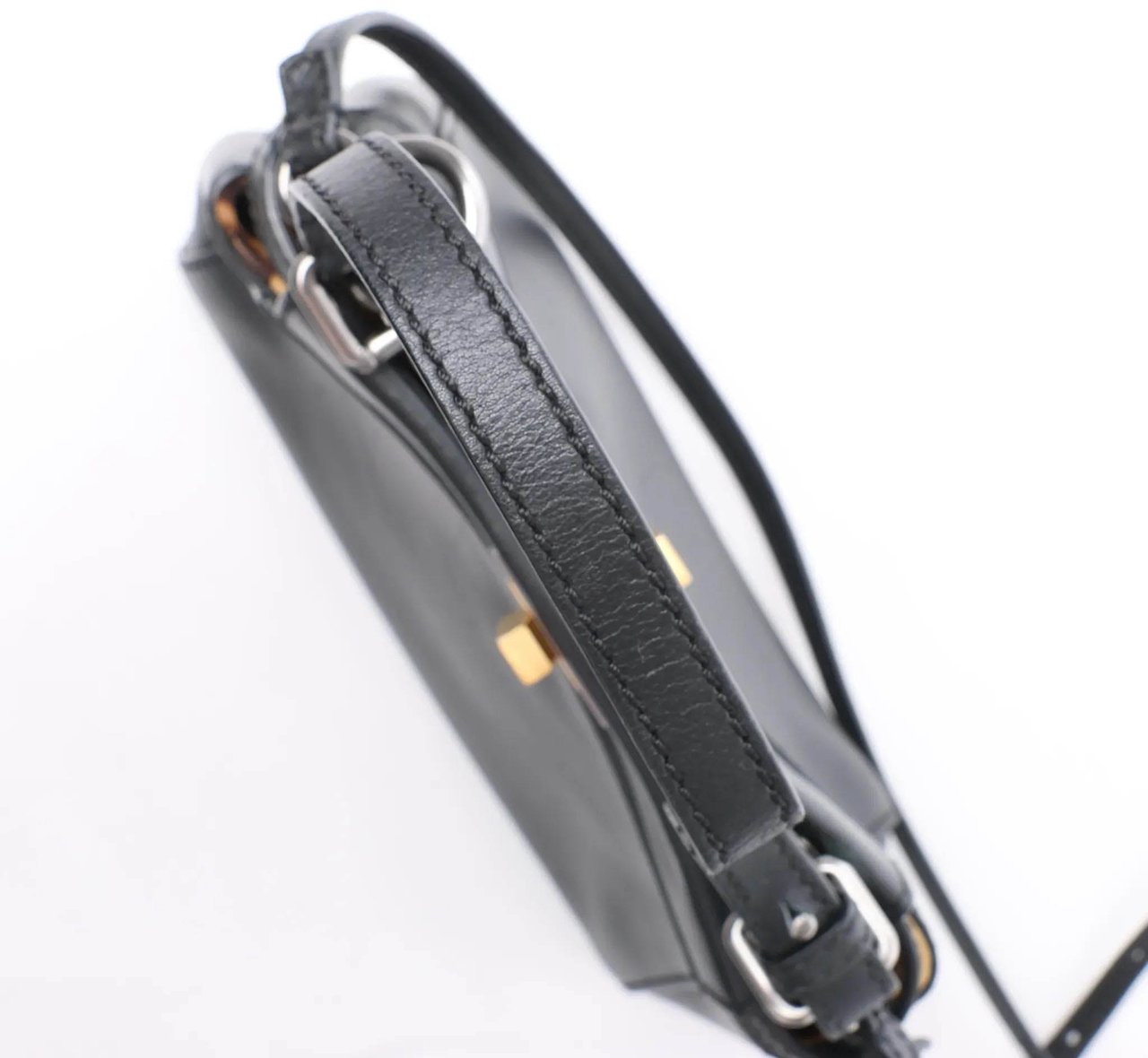 Fendi Peekaboo Mini Leather 2Way Handbag in Black 8BN227 Zwart