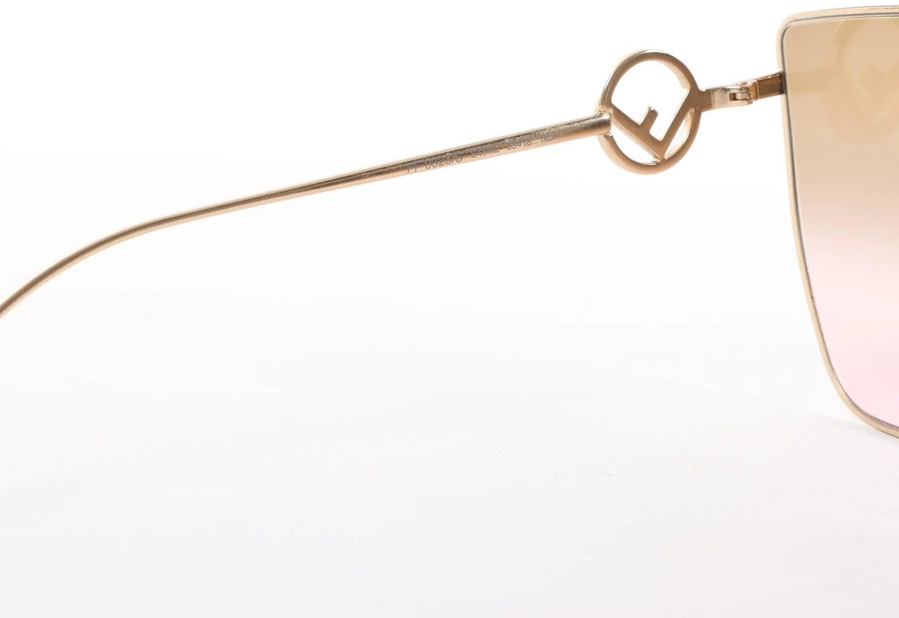 Fendi Oversized Cat-eye Sunglasses in Gold Metal FF0323/S Divers