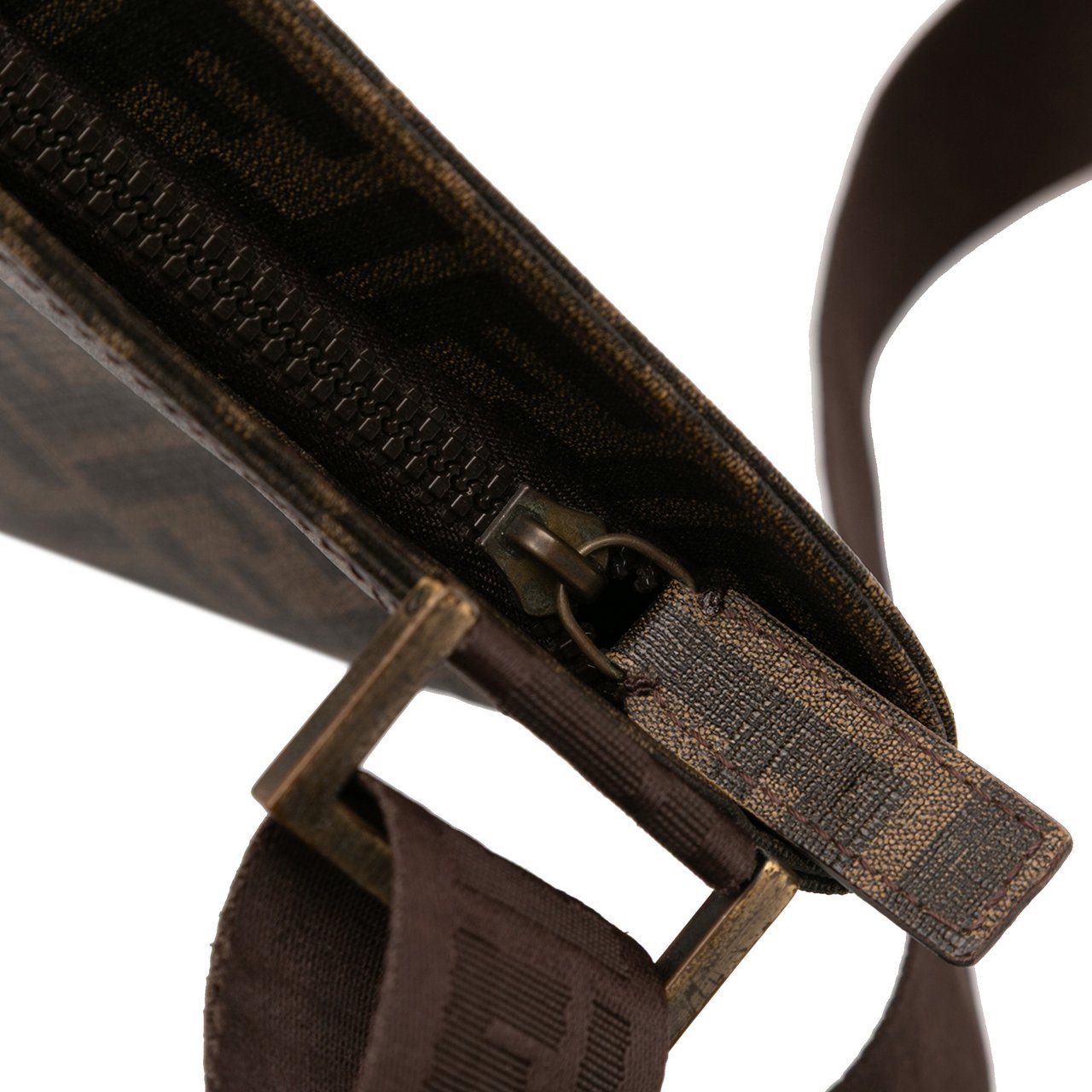 Fendi Zucca Spalmati Crossbody Bruin