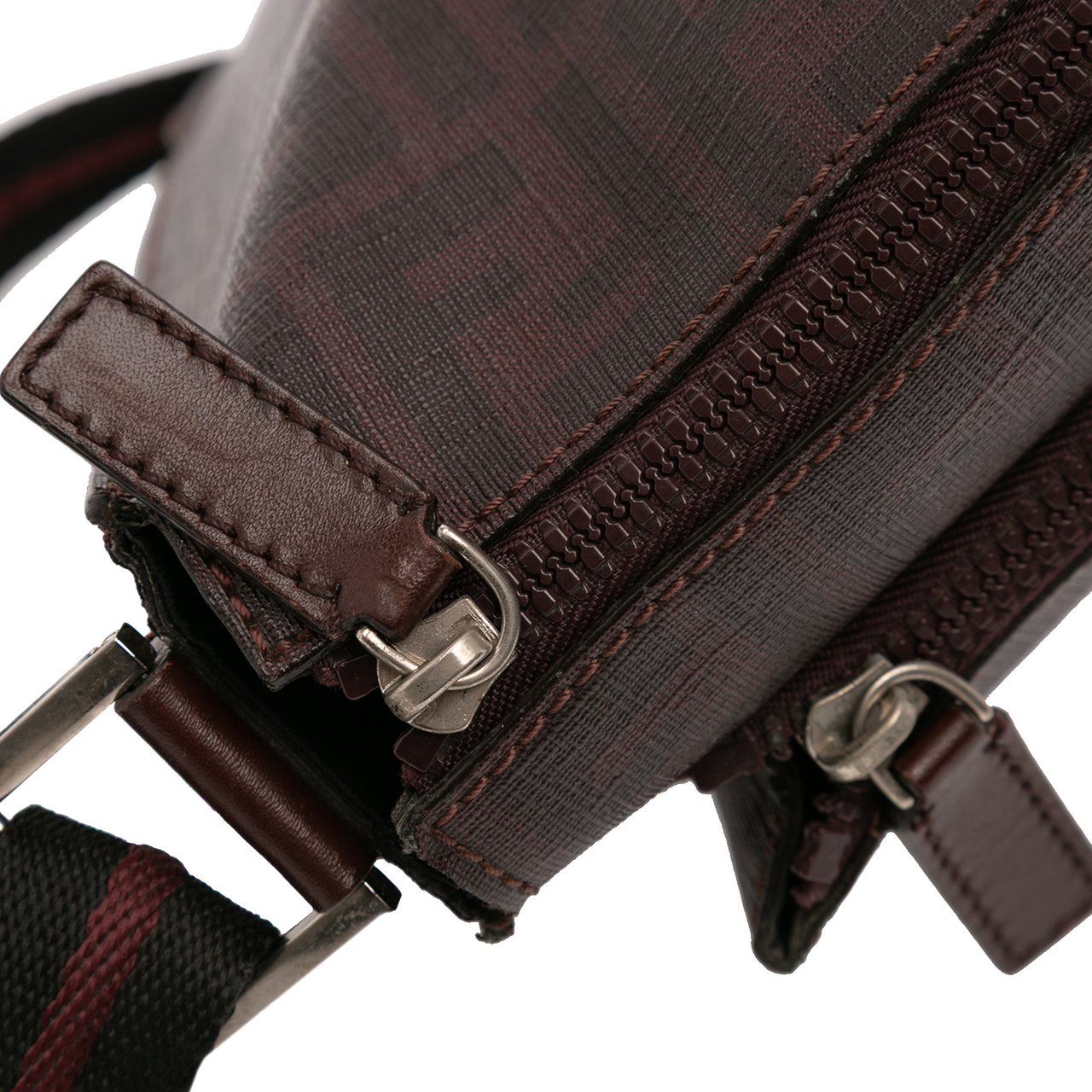 Fendi Zucca Coated Canvas Crossbody Bruin