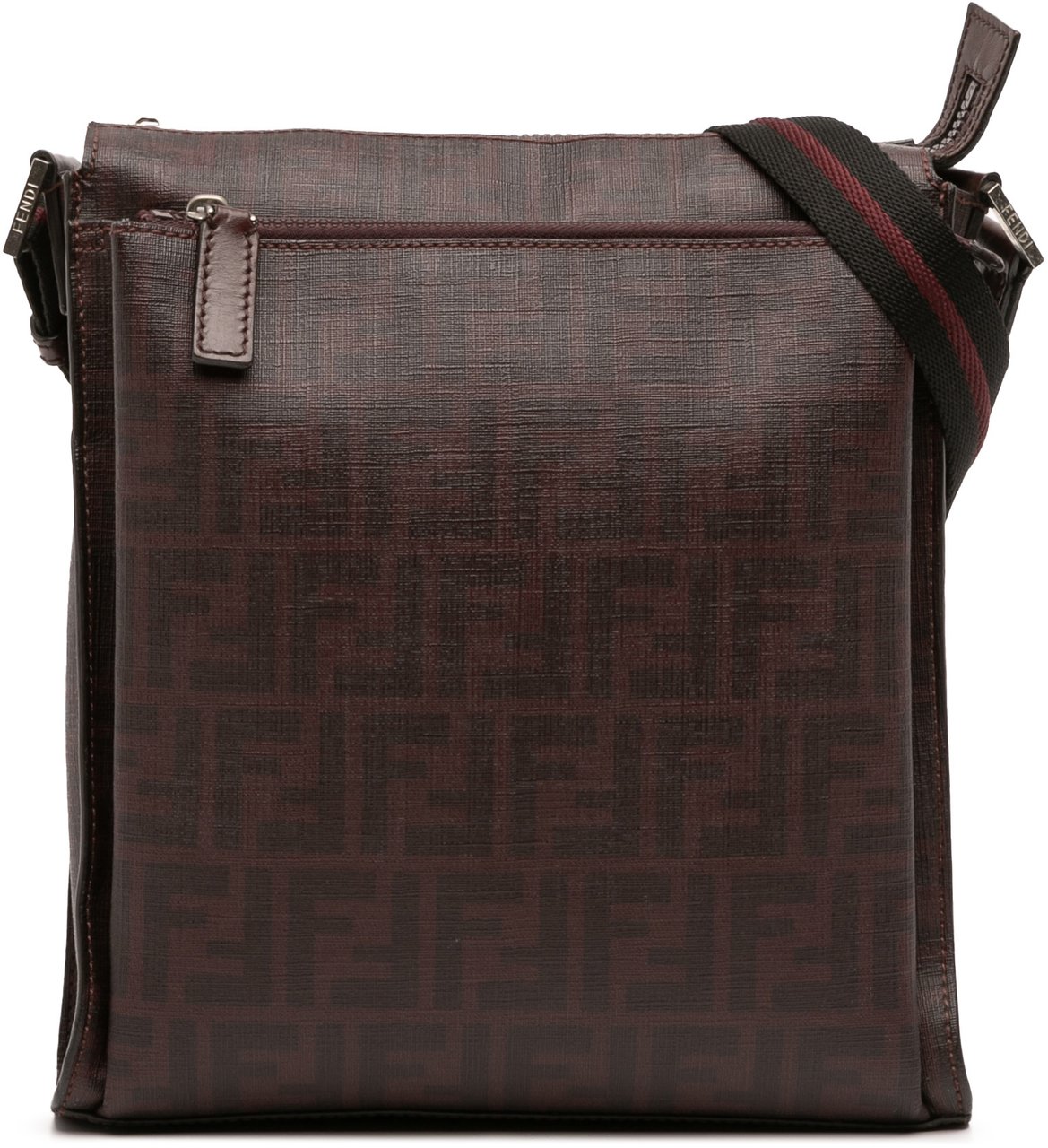 Fendi Zucca Coated Canvas Crossbody Bruin