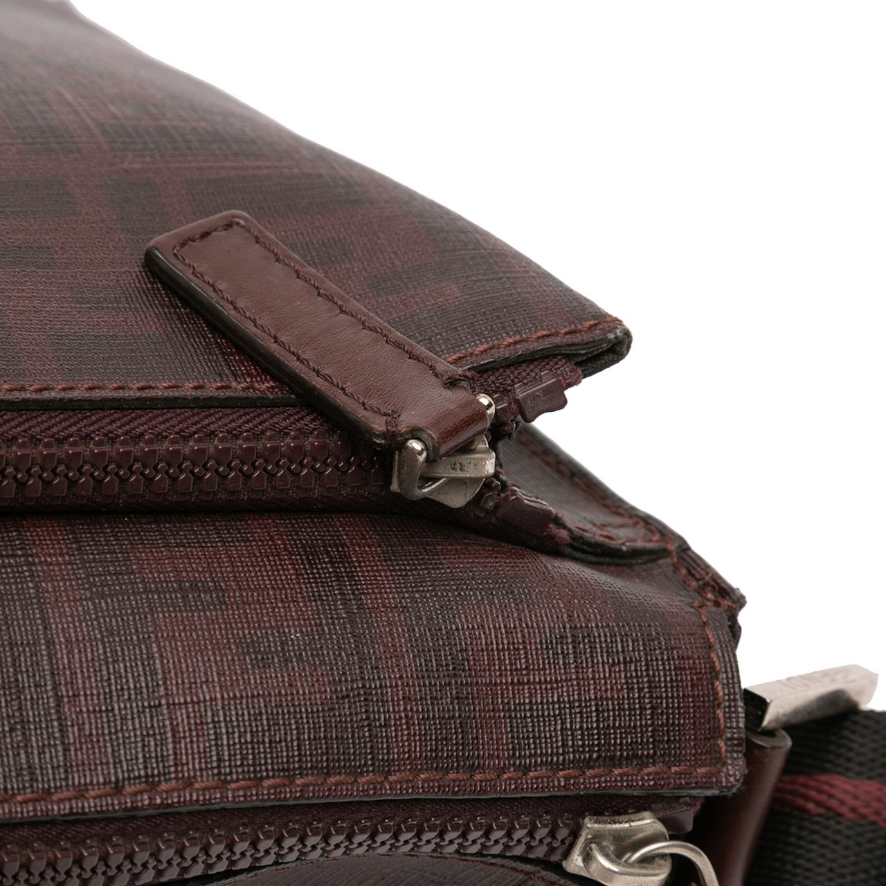 Fendi Zucca Coated Canvas Crossbody Bruin