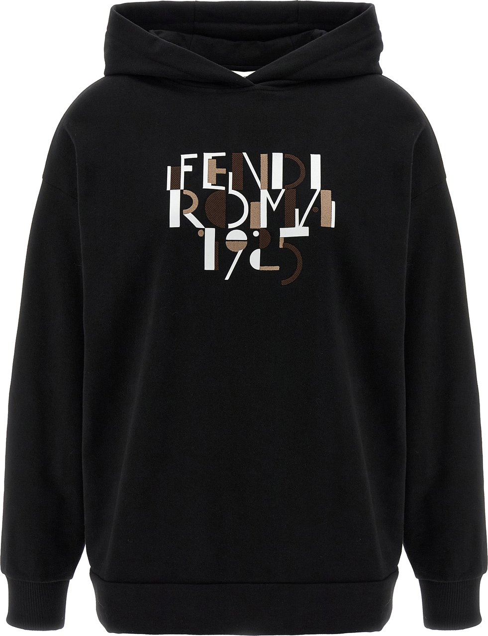 Fendi Black Cotton Sweatshirt Zwart