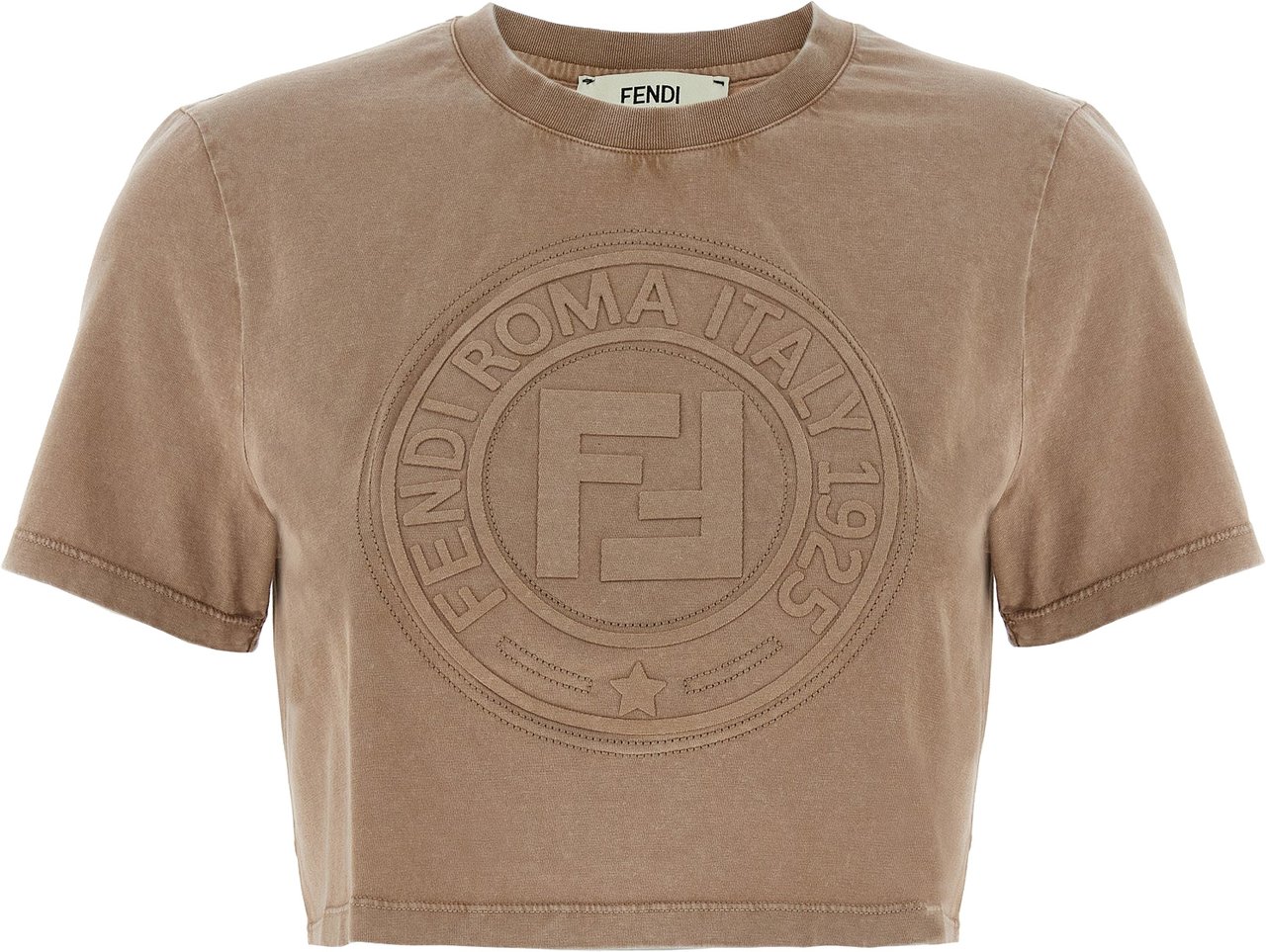 Fendi Brown Cotton T-Shirt Bruin