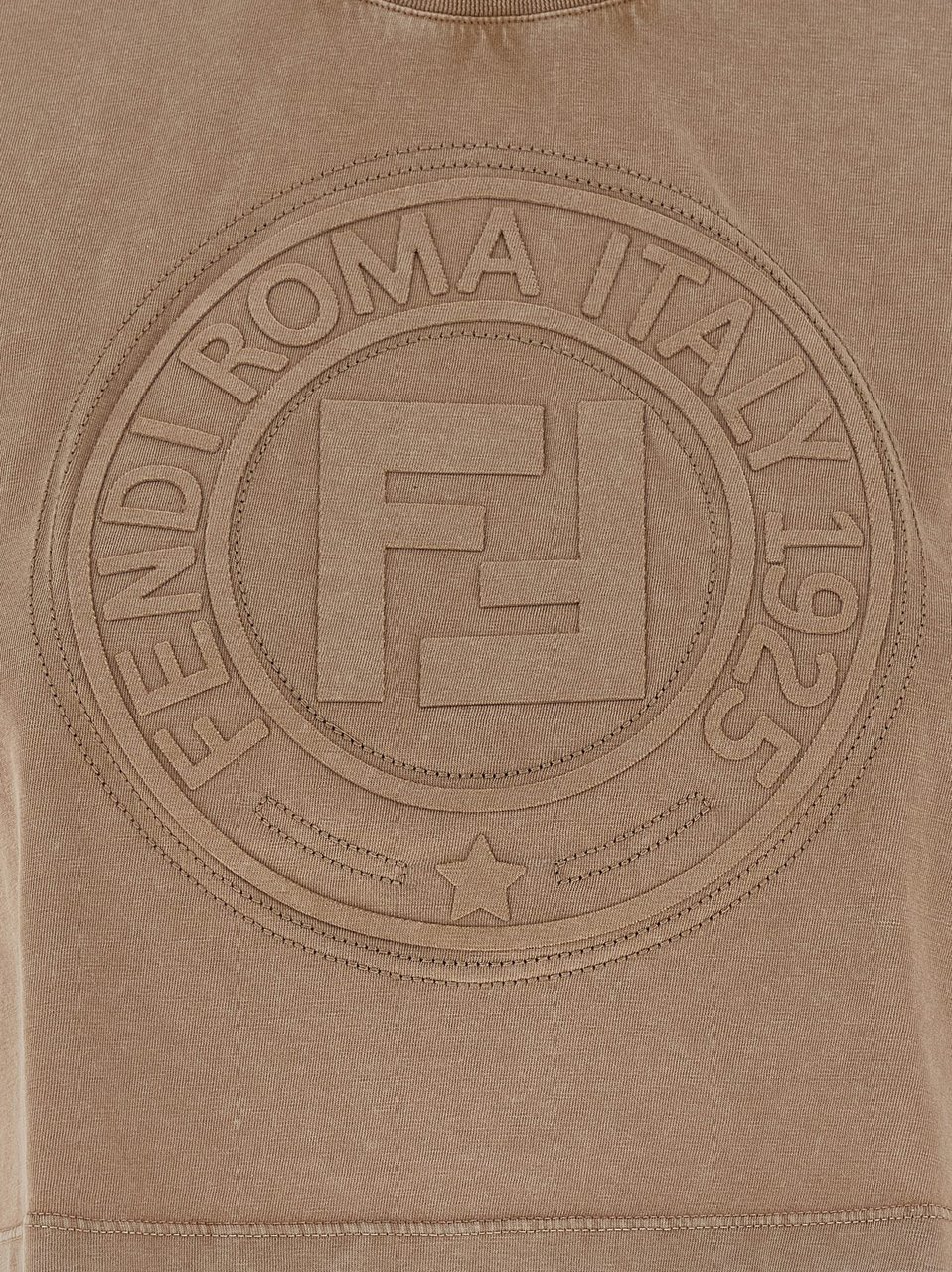Fendi Brown Cotton T-Shirt Bruin