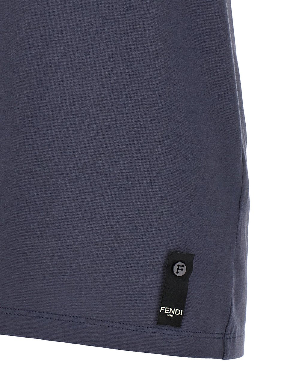 Fendi Blue Cotton T-Shirt Blauw