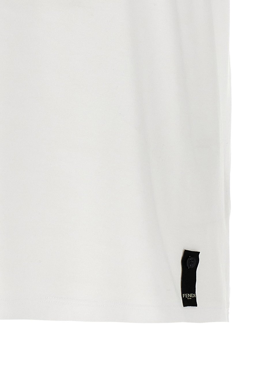 Fendi White Cotton T-Shirt Wit