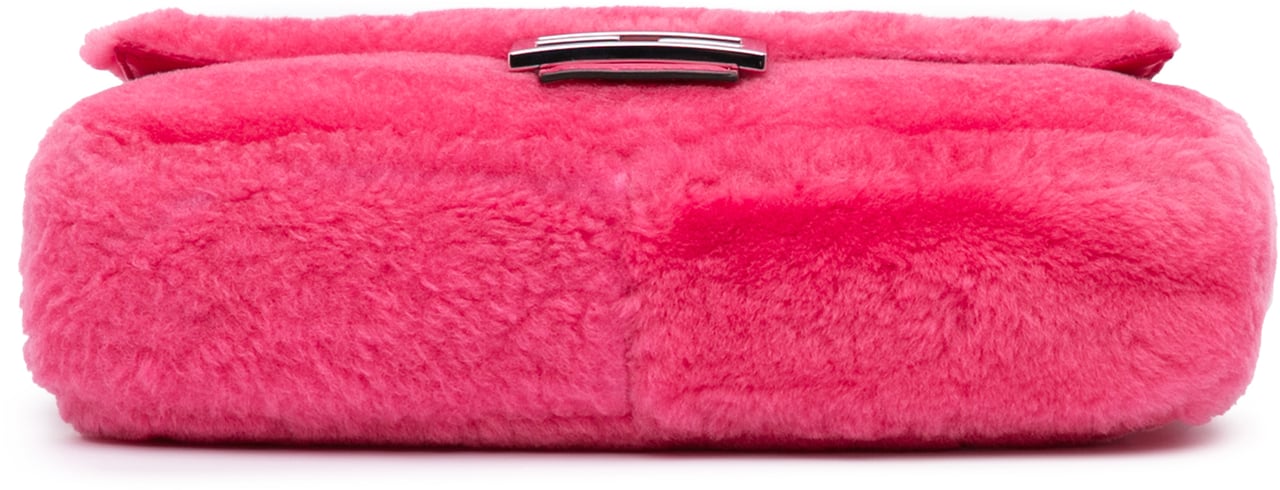 Fendi Shearling Baguette Satchel Roze