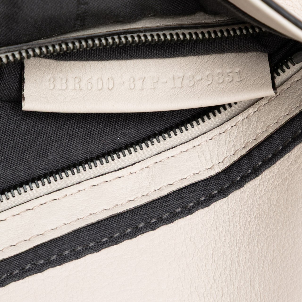 Fendi Whipstitch Leather Baguette Crossbody Wit