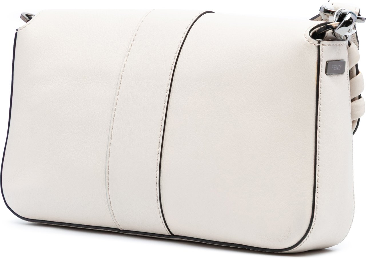 Fendi Whipstitch Leather Baguette Crossbody Wit