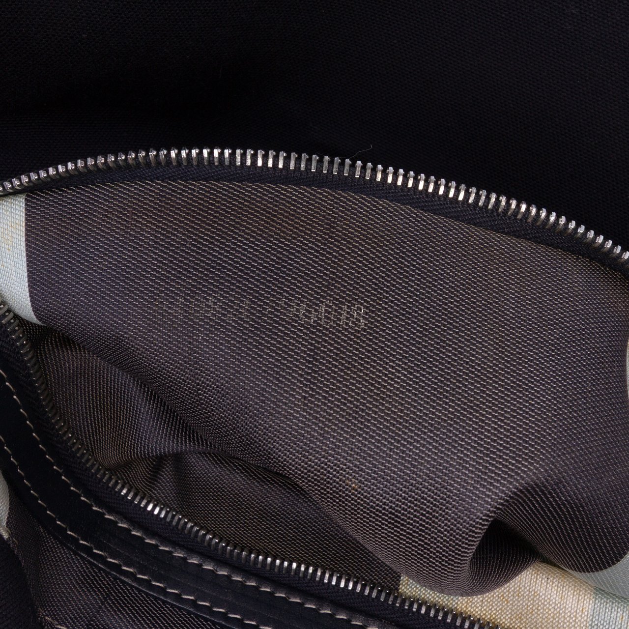 Fendi Canvas FF Marble Double Flap Shoulder Bag Blauw