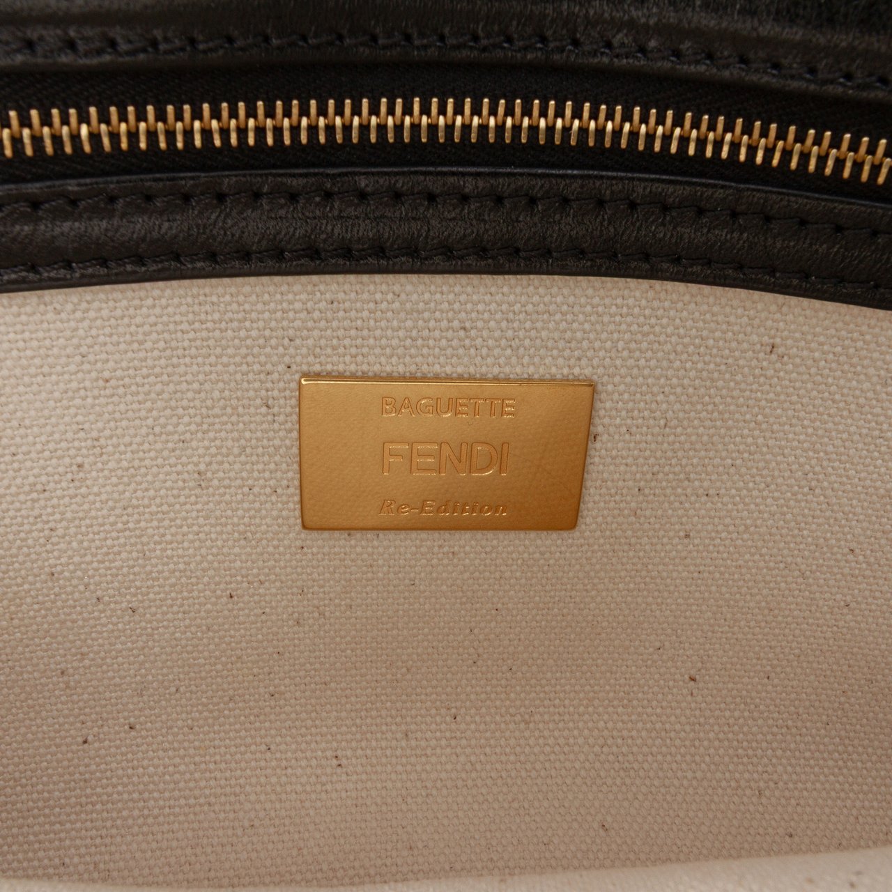 Fendi Chinese Valentines Day Zucca Embroidered Canvas Baguette Satchel Bruin