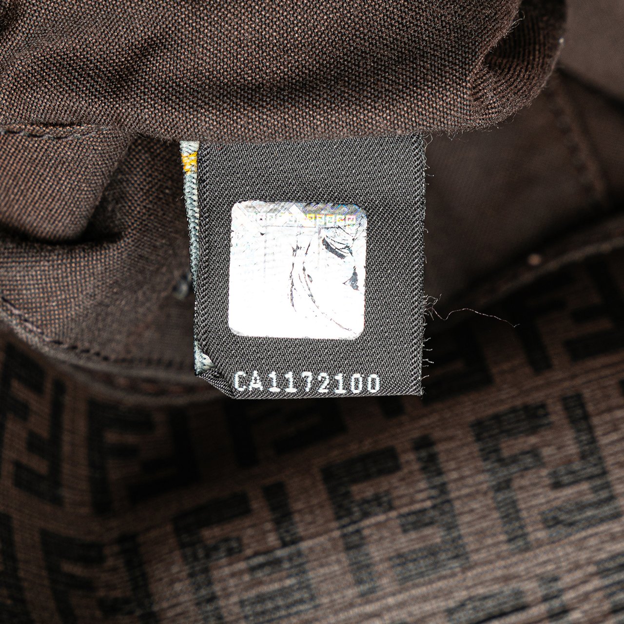 Fendi Zucchino Spalmati Crossbody Bruin