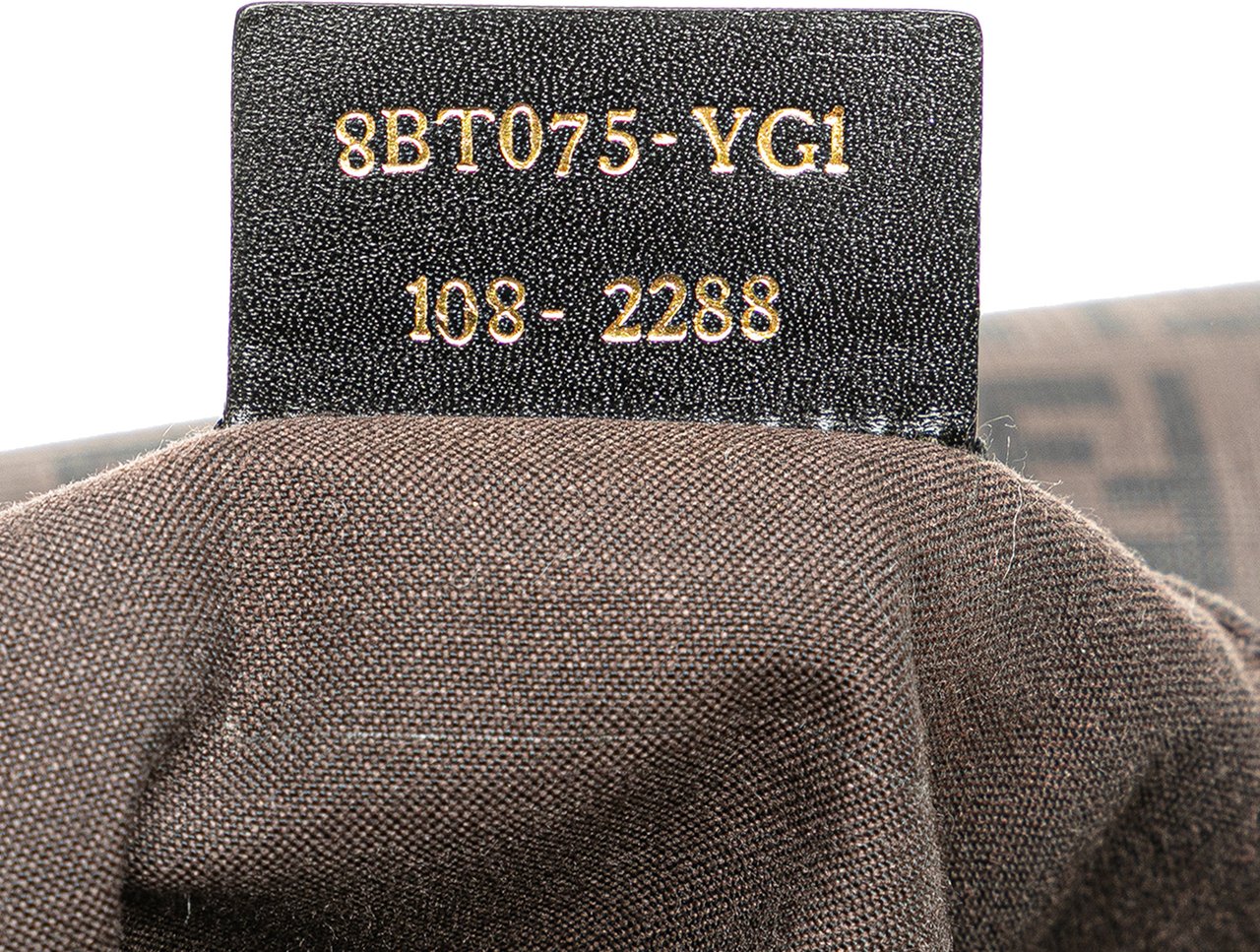 Fendi Zucchino Spalmati Crossbody Bruin