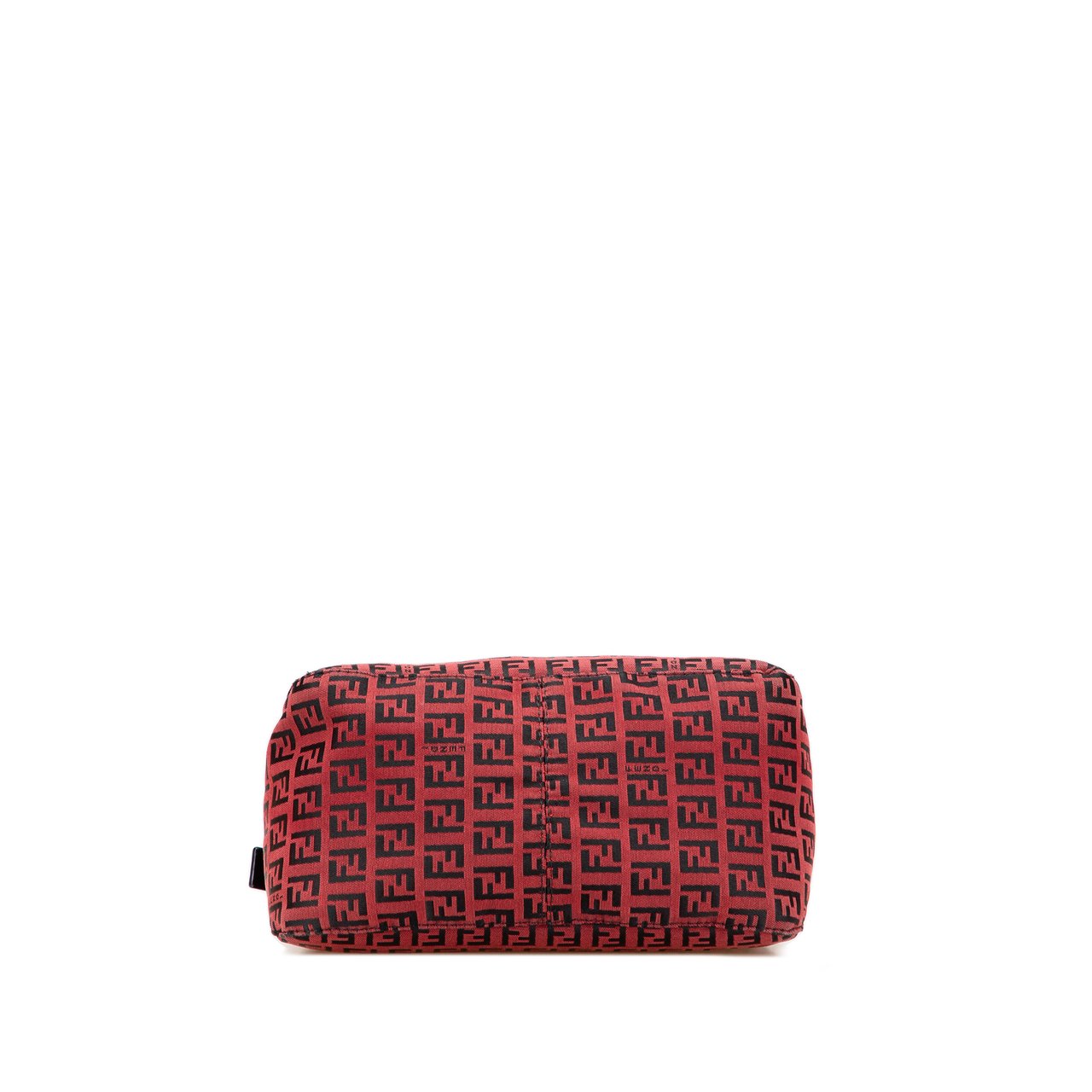Fendi Zucca Canvas Double Flap Mamma Rood