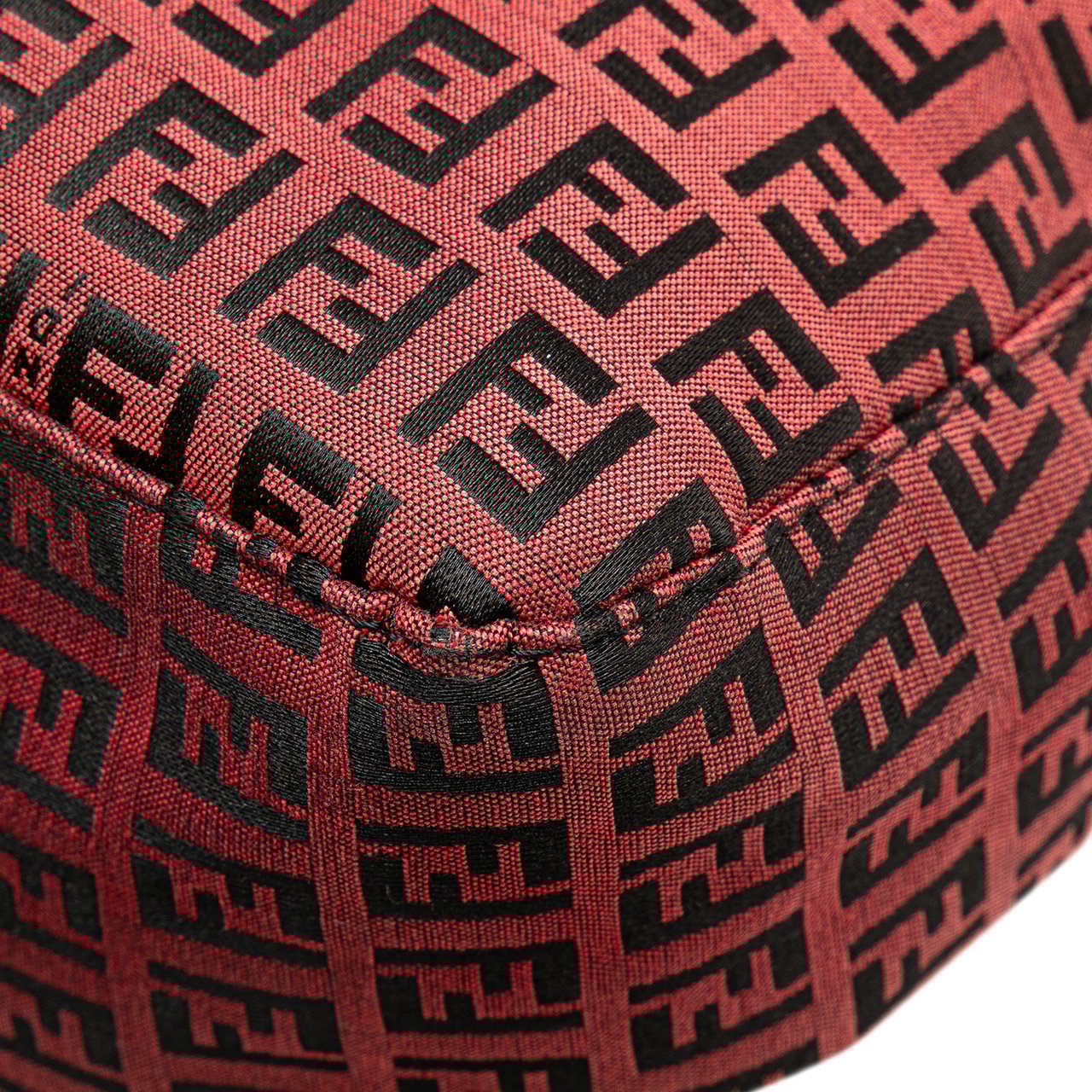 Fendi Zucca Canvas Double Flap Mamma Rood