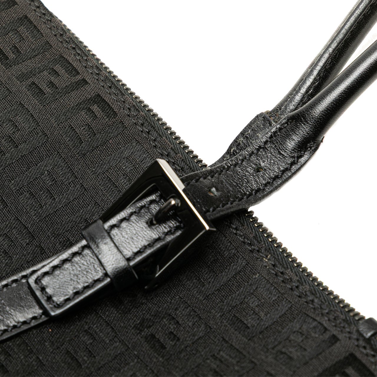 Fendi Zucchino Canvas Tote Zwart