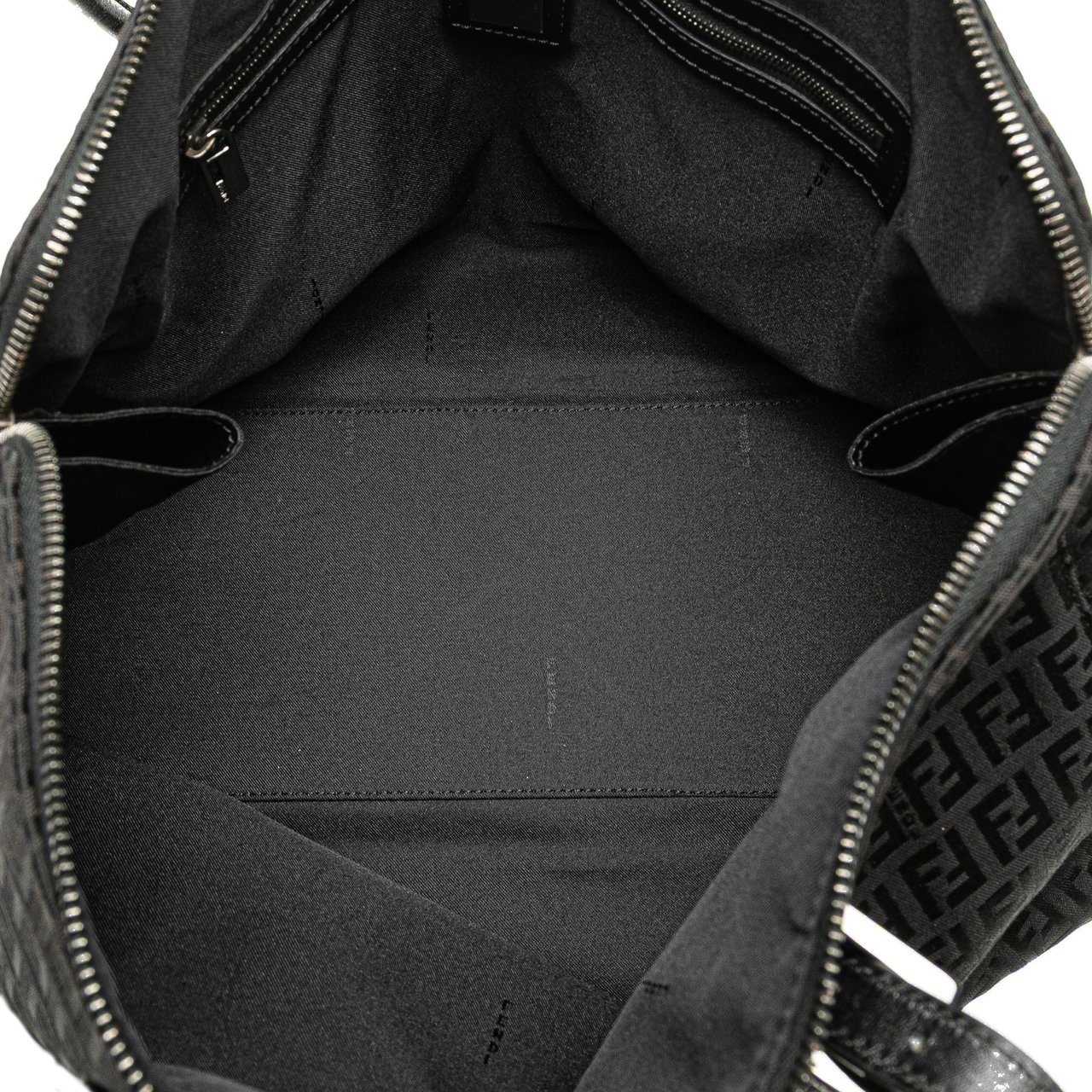 Fendi Zucchino Canvas Tote Zwart