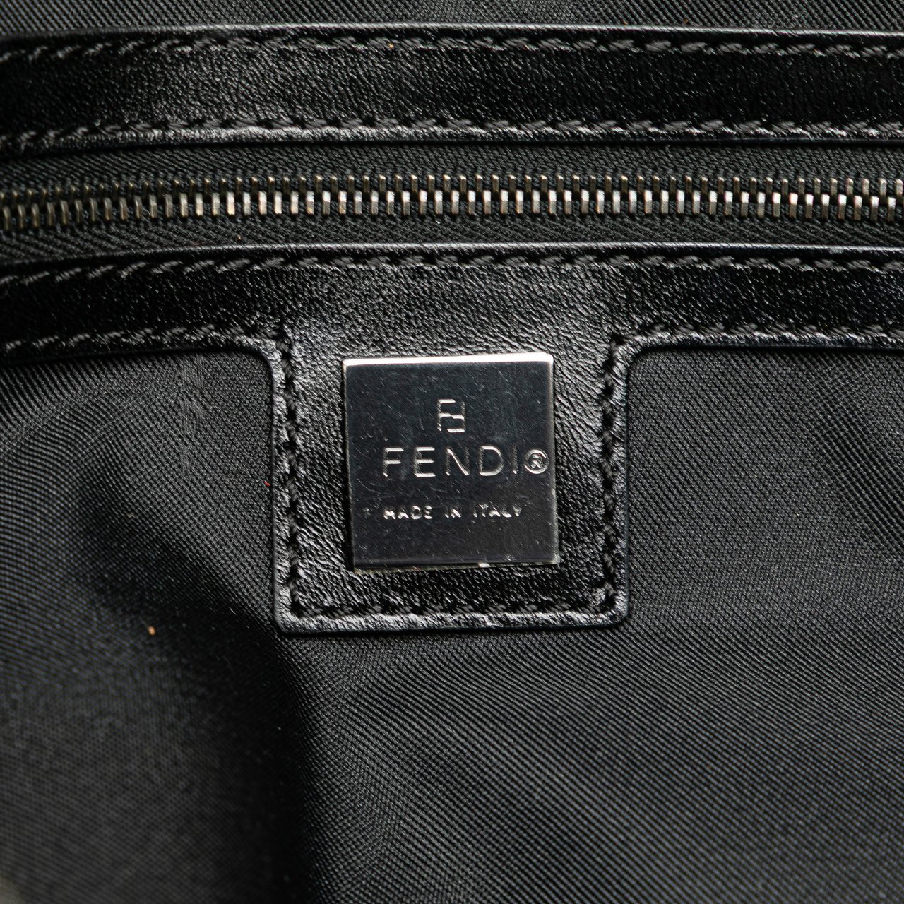 Fendi Zucchino Canvas Tote Zwart