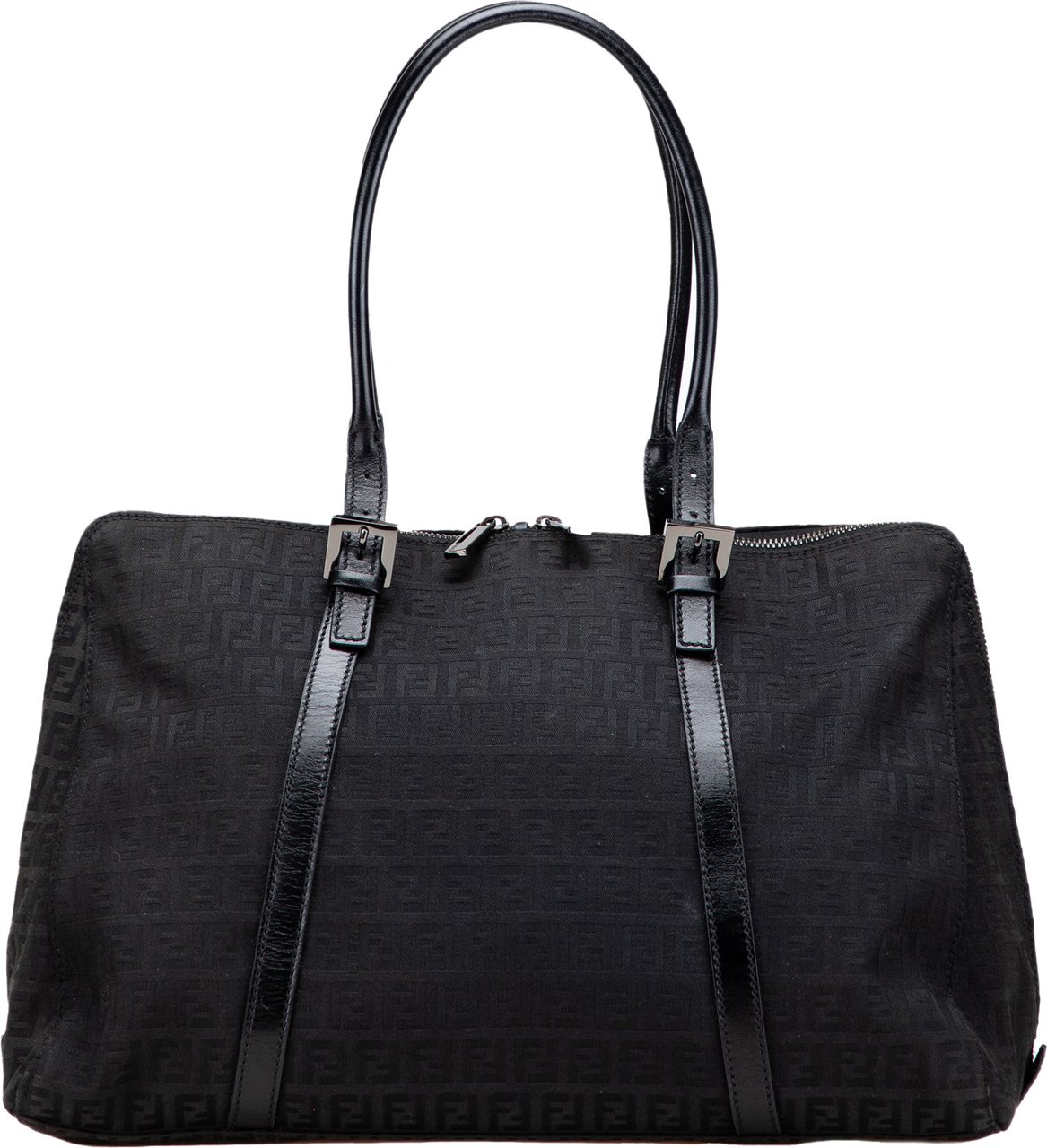Fendi Zucchino Canvas Tote Zwart