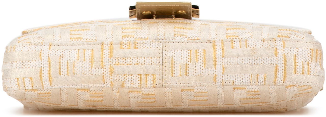 Fendi Zucca Metallic Lurex Baguette Goud