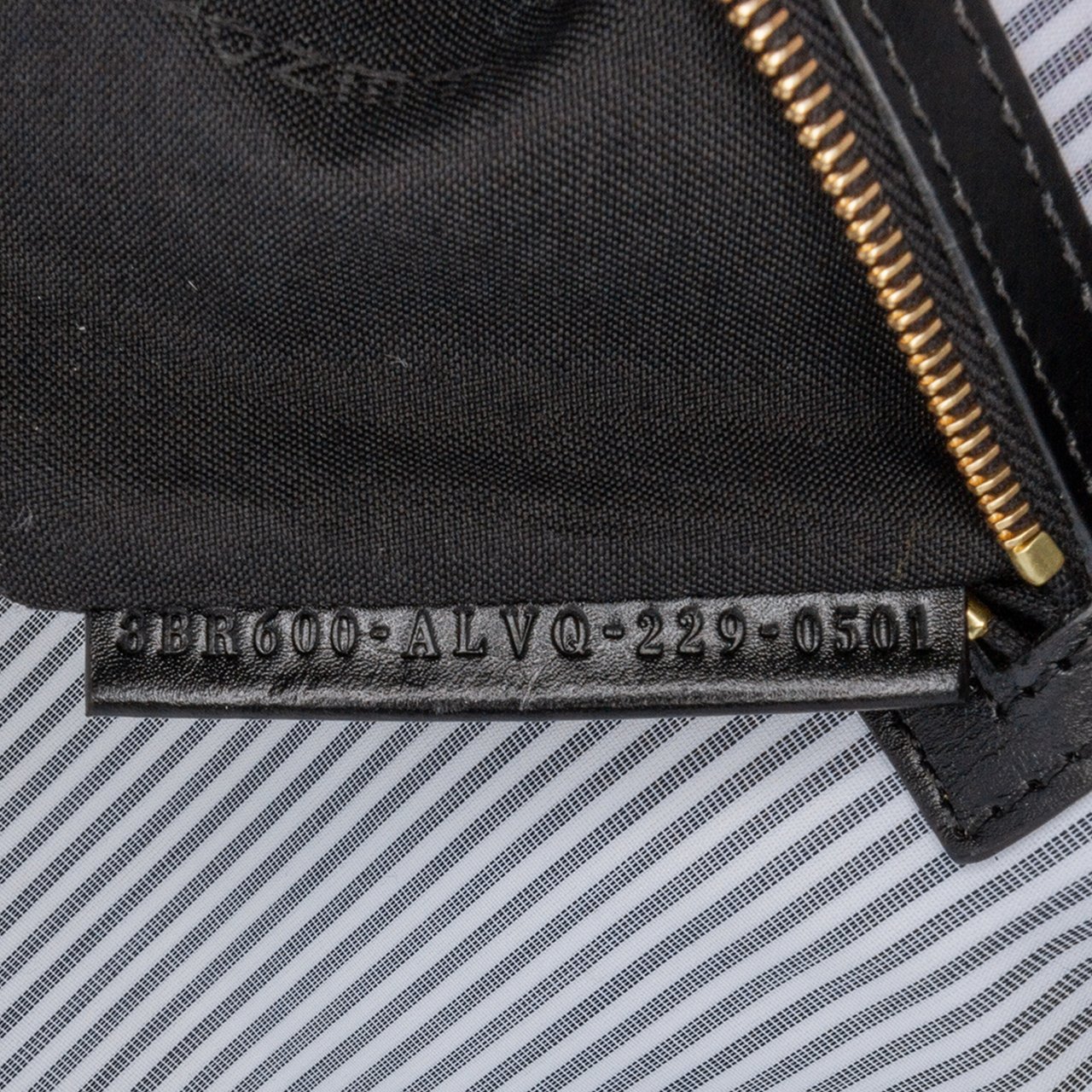 Fendi Striped Jersey Baguette Satchel Wit