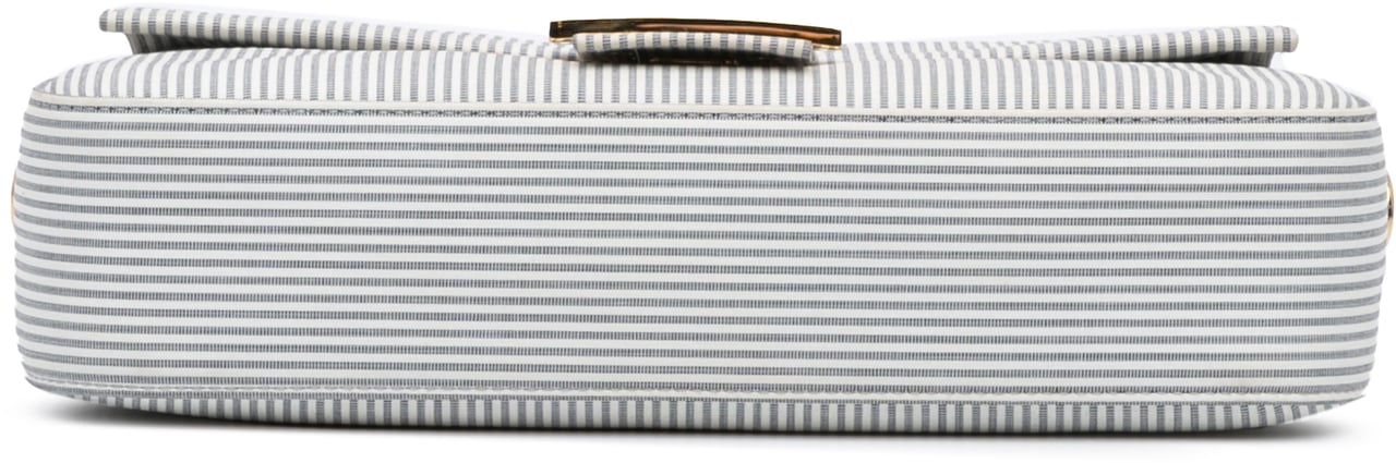 Fendi Striped Jersey Baguette Satchel Wit