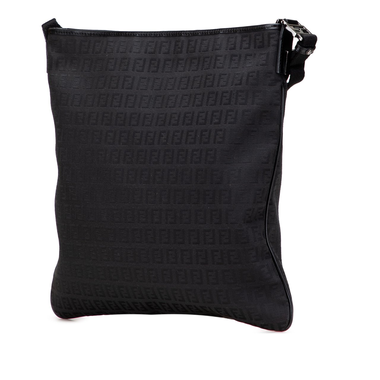 Fendi Zucchino Canvas Crossbody Zwart