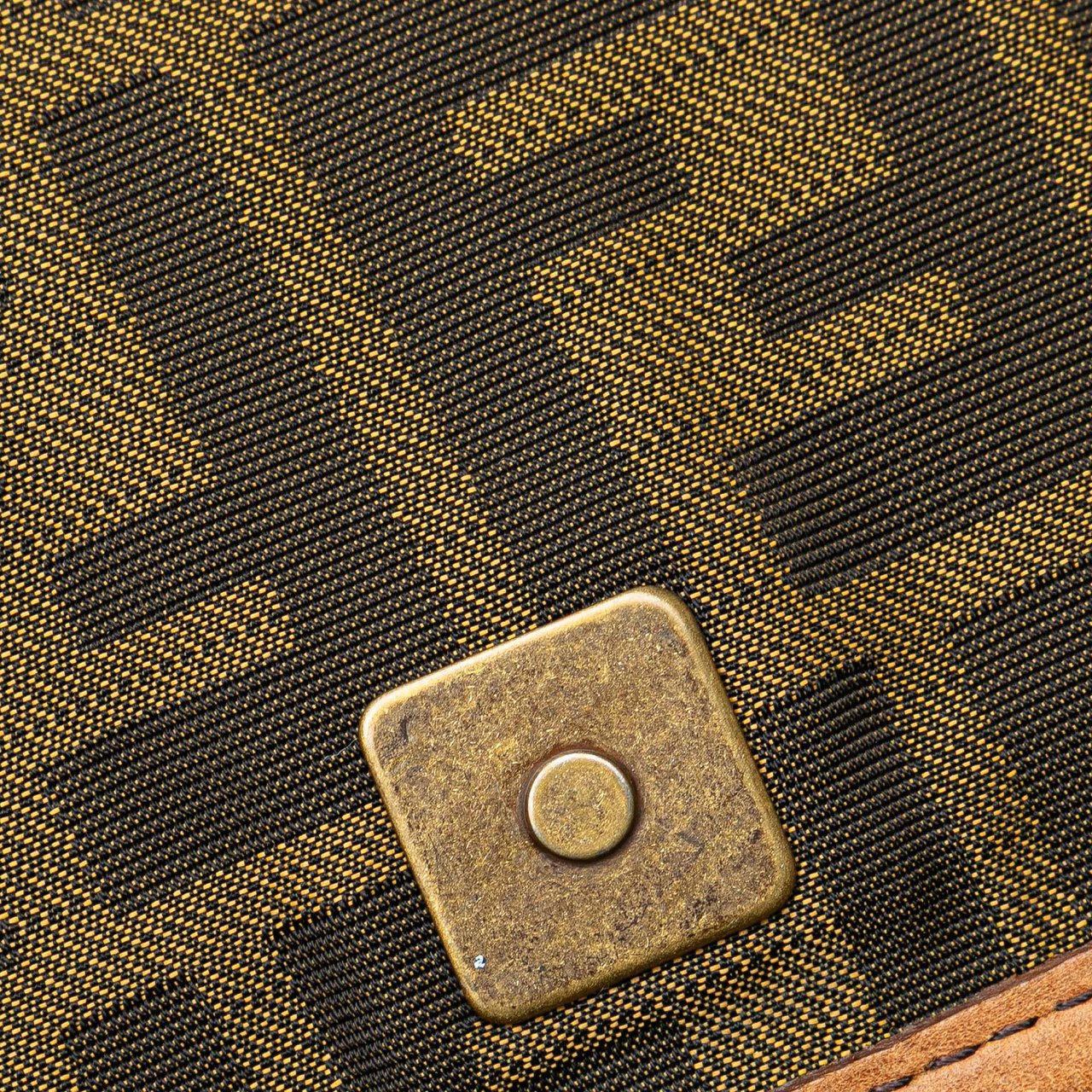 Fendi Mini FF Zucca Canvas Crossbody Bruin