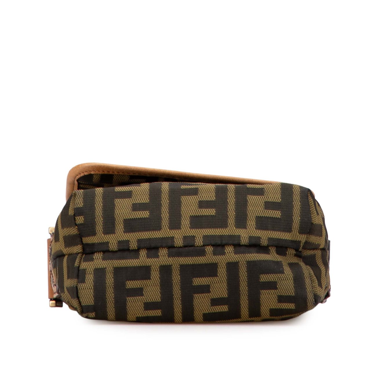Fendi Mini FF Zucca Canvas Crossbody Bruin