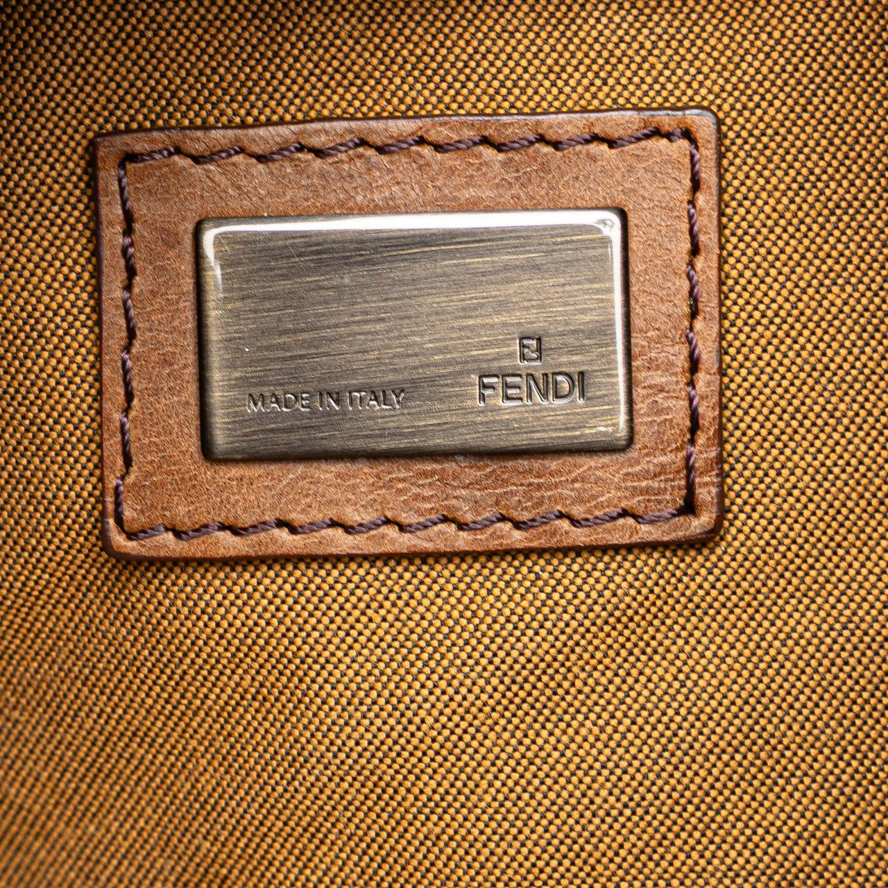 Fendi Mini FF Zucca Canvas Crossbody Bruin