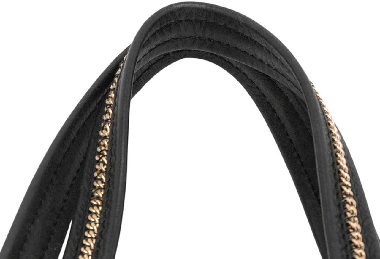 Fendi Medium Nubuck Chains Tote Zwart