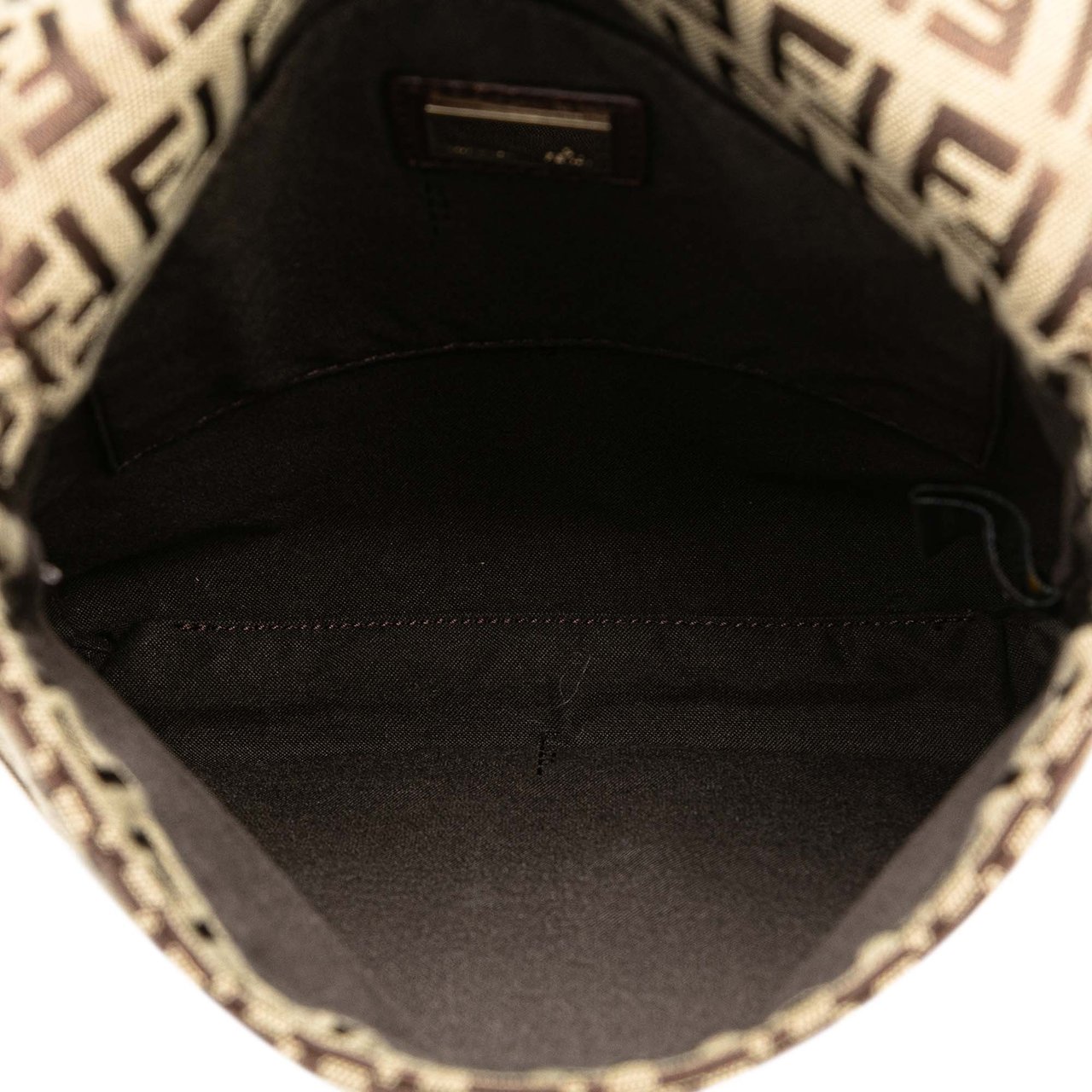 Fendi Zucchino Canvas Crossbody Bruin