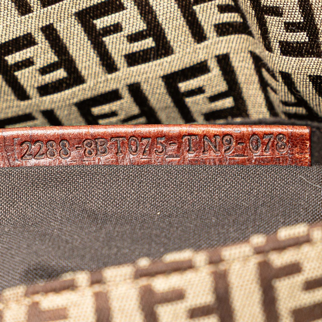 Fendi Zucchino Canvas Crossbody Bruin