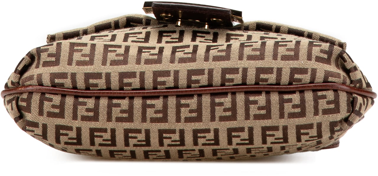 Fendi Zucchino Canvas Crossbody Bruin