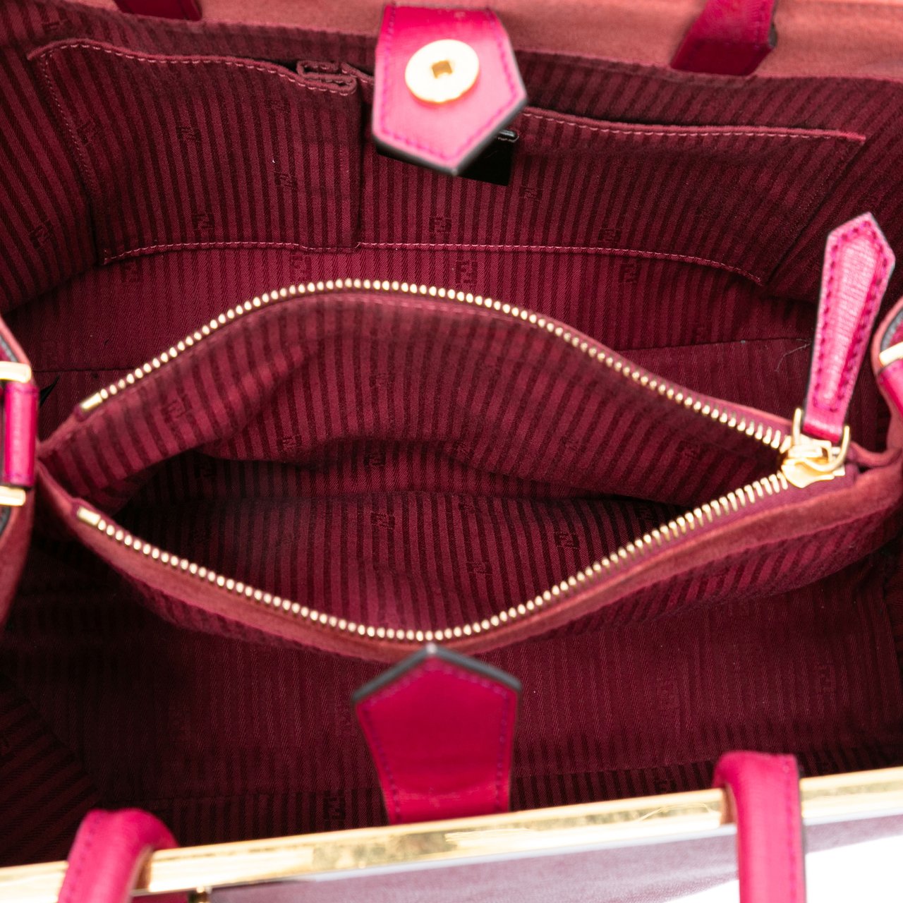 Fendi Medium Leather 2Jours Satchel Rood